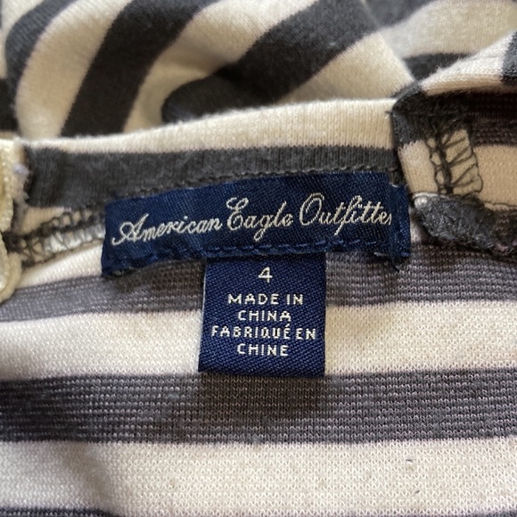 AMERICAN EAGLE OUTFITTERS Cross Back Striped Skater Dress Womens Size 4 - Picture 14 of 15